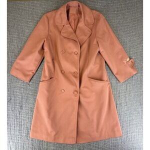 VTG Forecaster of Boston Women's Overcoat Size 9/10 Pink Long Coat Union Made